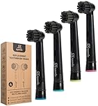 Sysmic Compatible Toothbrush Heads - Charcoal Eco Natural Teeth Whitening Firm Black Bristle Replacement Electric Toothbrush Heads in Sustainable Recyclable Packaging