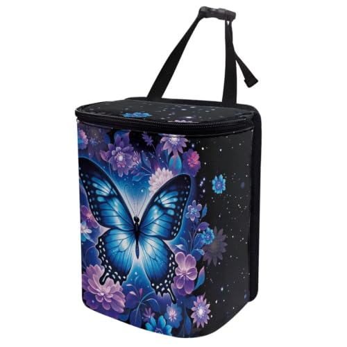 Image of Forest Mushroom Car Trash Can with Lid Hanging Car Trash Bag Leak-Proof Portable Cars Garbage Bin Truck Sedan Accessories Interior Cars Organizer