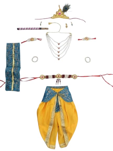 Image of Krishna Dress for Baby Boy Kids Janmashtami Costume