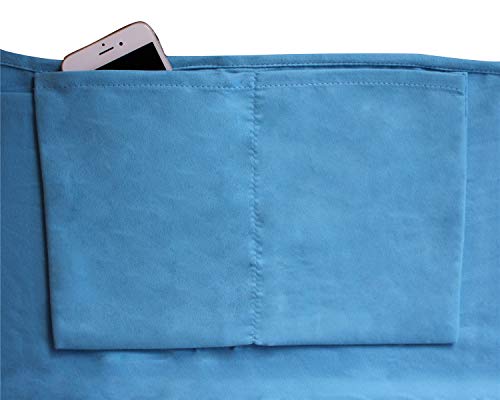 Domii Lightweight Microfibre Lounge Chair Beach Towel Cover Recliners Towel With Side Pockets For Holidays Sunbathing 84.6" X 29.5" Sky Blue #TOP4