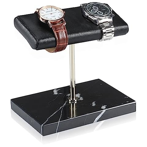 LYS&LYX Double Watch Stand with Marble Base Cover