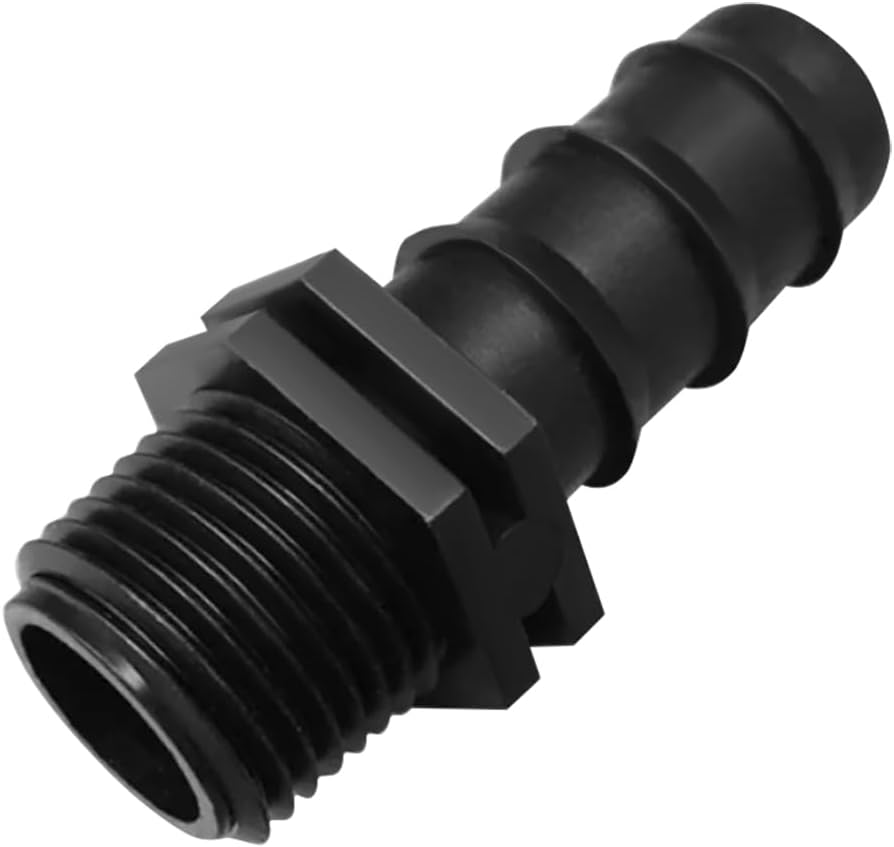 5-Piece 3/4-Inch Barbed PVC Hose Connector - 3/4-Inch MNPT Garden Hose Barbed Connector Adapter Parts Set