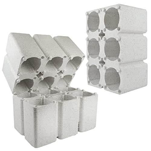 1 caja térmica gris porta botellas, caja medidas exteriores 37 x 18 x 24 cm (diámetro agujero para botella): 9,5 cm ) + caja tapa para colgar botellas Cover