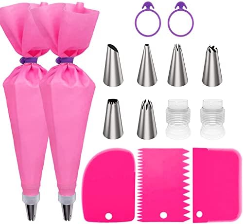 Kit Complet 36 Pièces Poches à Douille Patisserie Réutilisables - Douilles Et Accessoires Pour Cupcakes Et Gâteaux