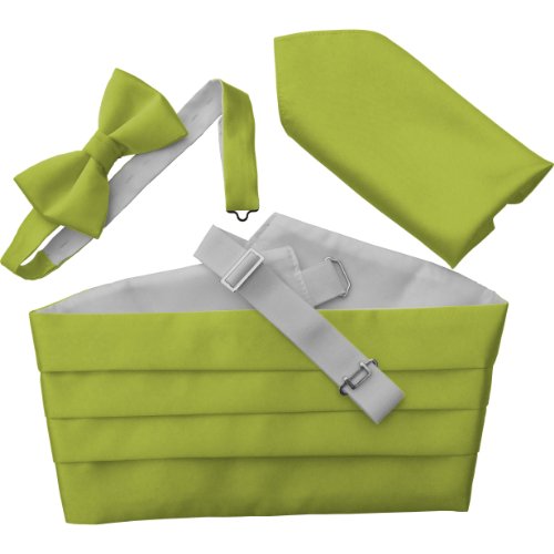 Ceinture de smoking multicolore citron vert pour homme par Great British Tie Club