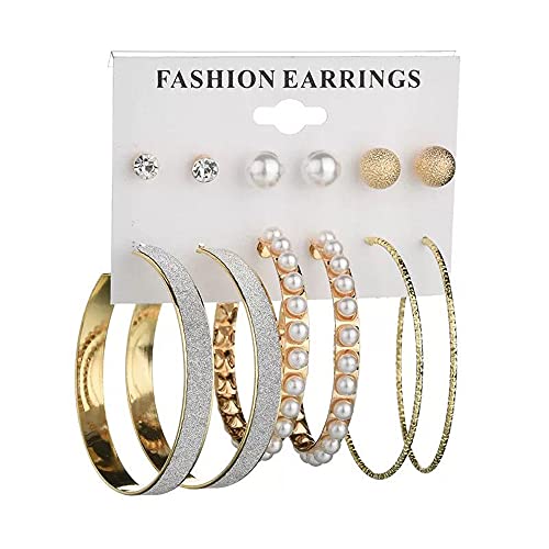 Image of Shining Diva Fashion Stylish Pairs Metal Earrings for Women and Girls