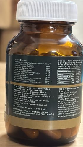 Image of Madhuron Ayurvedic Sugar Management Capsules, Plant-Based Supplement, Reduces Post-Meal Sugar Spikes