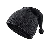 LLmoway Toddler Infant Boys Girls Winter Hat Slouchy Beanie Kids Warm Cotton Knitted Skull Cap Black