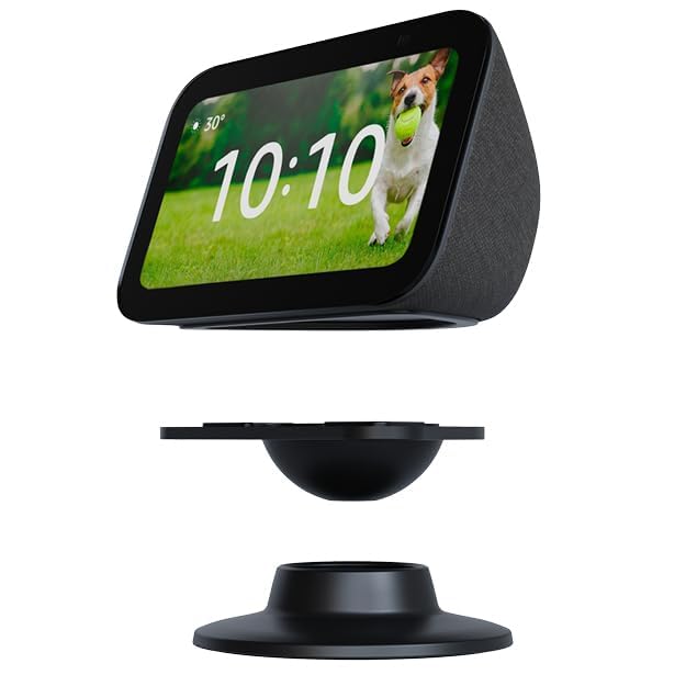 Echo Show 5 Bundle: Includes Echo Show 5 (3rd Gen, 2023 release), Charcoal & Made for Amazon Tilt & Swivel Stand, Charcoal - image 4
