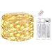 Produktbild litogo Lichterkette Batterie, Lichterketten für Zimmer 5m 50er Micro LED Lichterkette Draht Mini Fairy Lights Wasserdicht Feenlichter Innen Deko für Weihnachten Halloween Party Hochzeit (Warmweiß)