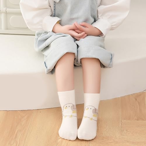 Toddler Socks, 1 Pair Baby Nonslip Socks Soft & Breathable Foot Warmer Cotton Sock for Toddler Learning to Walk3