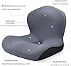 lomonmen Cuscino per Sedile Ortopedico con Supporto Lombare,Cuscino Ergonomico Comfort in Memory Foam per Ufficio E Auto,Supporto per Schiena e Glutei (grigio scuro)