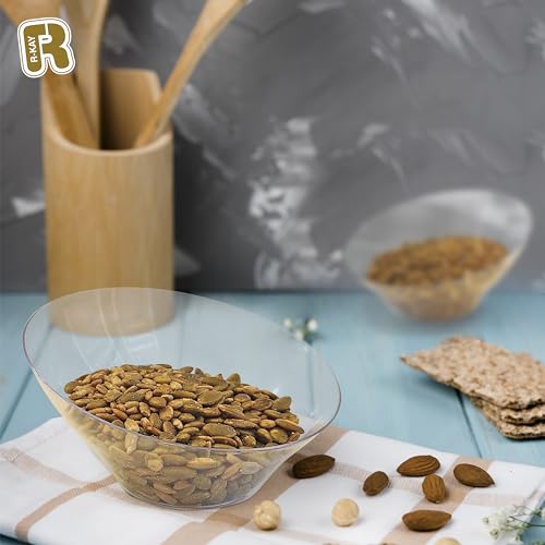 R-Kay 104446 6 Pack Angled Plastic Serving Bowls - Clear Plastic Bowls 20 Oz - Disposable Serving Bowls thumb #3