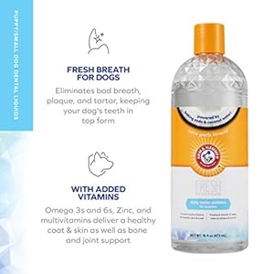   ARM-HAMMER-Fresh-Spectrum-Coconut-Mint-Puppy-Water-Additive-473ml-Best-Dental-Care-for-Puppies-Removes-Plaque-Tartar-Freshens-Breath-Cleans-Teeth-No-Brushing-Easy-to-Use-Pet-Oral-Hygiene