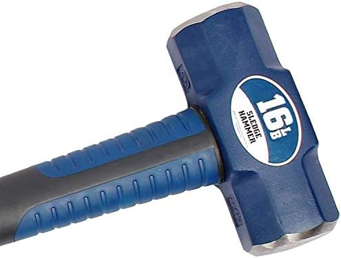 Seymour 41834 16 lb Sledge Hammer - Spiral Anti-Slip Grip & Overstrike Protection - Fiberglass 36" Handle