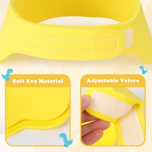Image of Kids Waterproof Shower Cap - Adjustable Baby Bathing Hat EVA Soft Comfortable Shampoo Shield for Toddlers Infants Boys Girls 0-12 Years