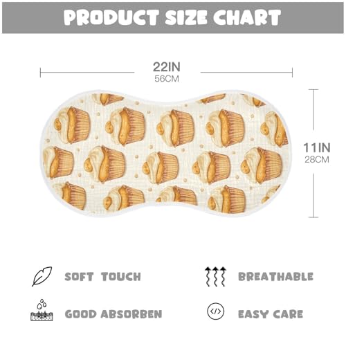 vvfelixl Sweet Honey Muffins Burp Cloths for Baby Boy Girls Baby Washcloths Burp Rags 1 Pack2