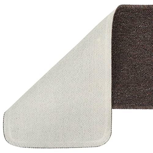 Alfombrillas para escalones de 100% polipropileno, calidad textil con base de látex marrón 4