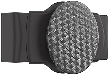 PopSockets: PopGrip Slide Stretch Non-Adhesive Phone Grip & Stand With a Swappable Top for Phones with Rounded Case Only - Black