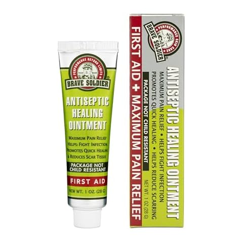 Brave Soldier Antiseptic Healing Ointment - Accelerate Wound Healing Ointment - Best Wound Healing Cream, Scab Healing, Wound Care, Burn Ointment & Skin Repair - for Burns Wounds & More 1 oz (28g) Cover