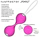 Lustfactor PEARLZ | DeLuxe Vibro-Liebeskugeln für Sie aus Silikon | Kabellose Funk Fernbedienung | Vibroei, Vibratorei, Vibrator, Eivibrator | Für vaginale + klitorale Stimulation | Wiederaufladbar