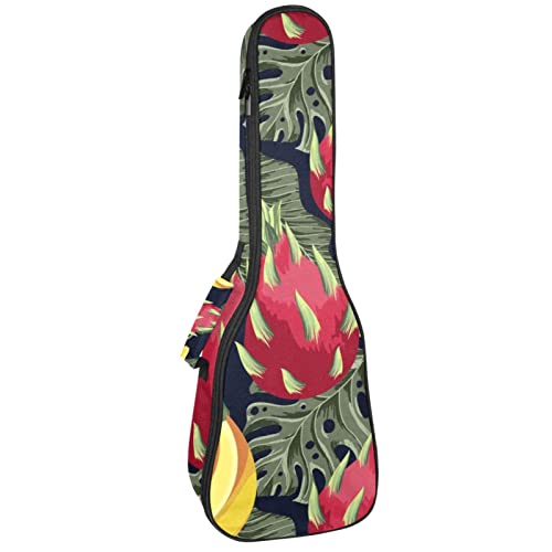 Sac à dos ukulélé concert rembourré 10mm au motif fruits coloré
