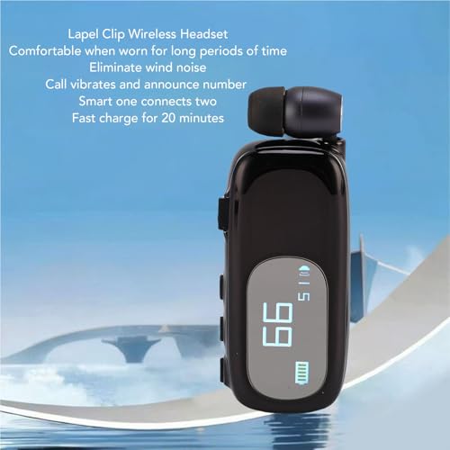Auricular inalámbrico retráctil con clip Bluetooth miniatura 2