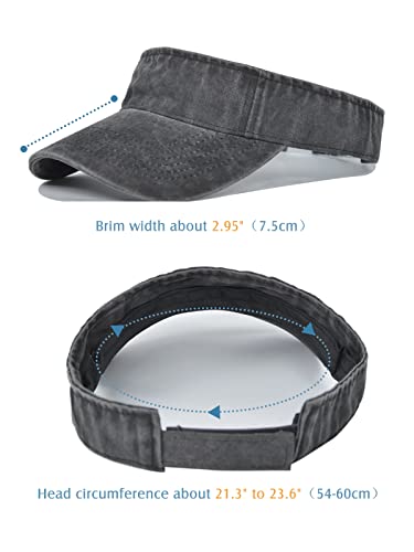 Zando Sun Visor Hats For Women Uv Protection Unisex Tennis Golf Visors For Men Sports Running Hats For Women Lightweight Summer Beach Caps For Women Adjustable Cotton Visor For Men White Visor Hat #TOP3