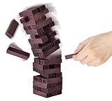 Ideas In Life Classic Stacking Tumbling Wooden Blocks Game Travel Size Tower Building Game