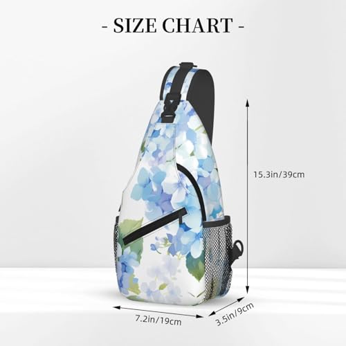 Cross Chest Bag Diagonally - Quality, Durable, and Spacious Shoulder Bag for Men and Women hydrangea watercolor Prints2