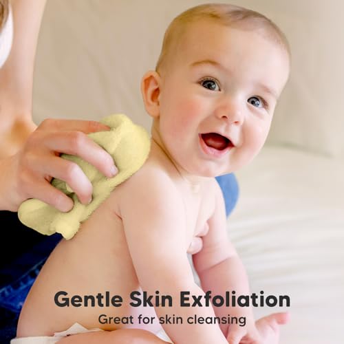 Image of 6-Pack Baby Washcloths - Soft Absorbent Viscose from Bamboo Washcloths for Face, Body, Baby Towels for Newborn, Kids, Toddlers, Infant, Gentle on Sensitive Skin, 10x10 Reusable Face Towels (Sunshine)