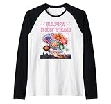 Fireworks New Year's Eve Party Raglan Baseball Tee