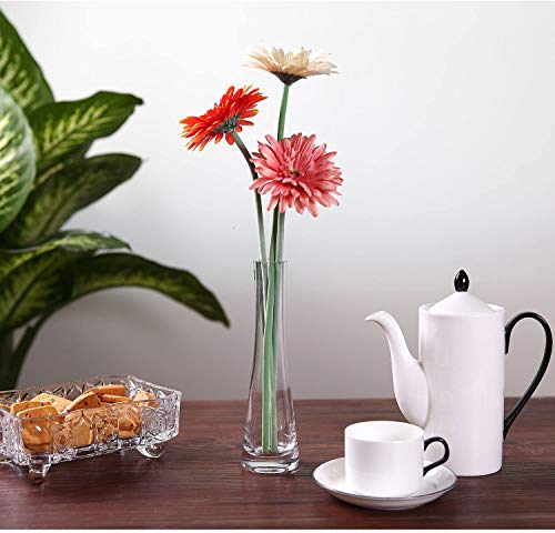 Comsaf Small Glass Vase For Flower Bud Home Decor Clear 8.5 Inch, Pack Of 3 #TOP5