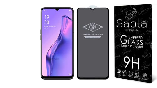 Image of Saola Ultra Privacy Tempered Glass For Realme C3 (Pack Of 1) With Free Installation Kit. (In-Screen Fingerprint Lock Will Not Work With The Privacy Guard Because Of It's Spy Coating) - 6.5 Inch