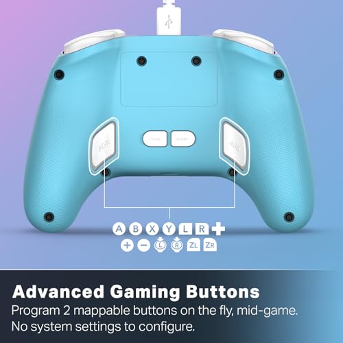 Image of PowerA Advantage Wired Controller for Nintendo Switch 2 - Mushroom Kingdom, Officially Licensed, Hall Effects, Mappable Buttons, Pro Controller, C Button, On-board Audio Controls