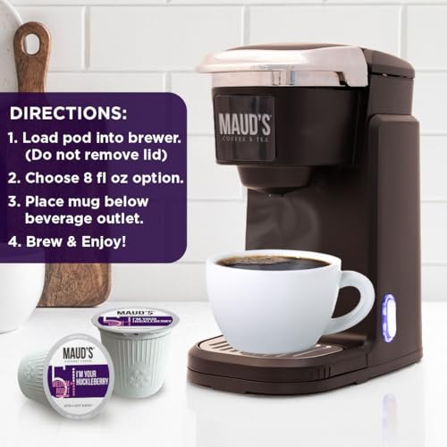 Image of Maud's Huckleberry Flavored Medium Roast Coffee Pods, 18ct