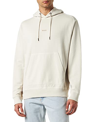 BOSS Men's Wefadehoody Sweatshirt, Light Beige277, L