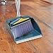 Broom with Dustpan Combo Set,51''Long Handle Broom and Upright Stand Dust Pan for Home Office Kitchen Lobby,Sweeping for Indoor and Outdoor