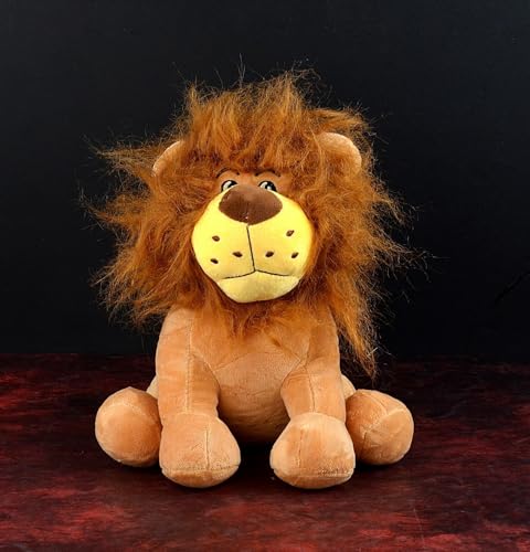Image of Tickles Sitting Jungle Lion Alex Soft Stuffed Plush Animal Toy for Kids Room (Size: 30 cm Color: Brown)
