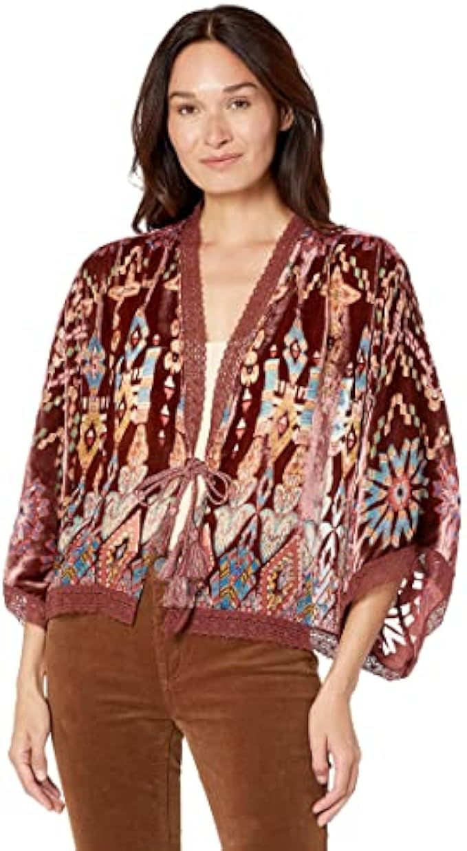 Johnny Was Women's Geo Burnout Dazy Kimono
