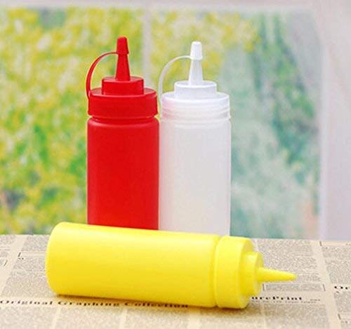 Bottiglie Per Salsa Da 360ML - 3 Pezzi Con Tappo A Torsione, Per Ketchup, Mayo E Condimenti - Foto 3