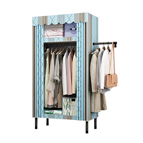 Foldable Closets Armario de Ropa de Tela,El riel de Ropa periférico es Simple y Conveniente, práctico, Organizador de Armario de Bricolaje para Sala de Estar y Dormitorio Cover