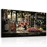 hyidecorart Wall Art For Kitchen Wall Decor For Living Room Wine Glass Wall Dining Room Painting Still Life Goblet Canvas Wall Pictures Sunrise Sunset Landscape Poster Bar Restaurant Decoration
