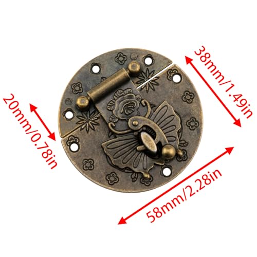 Image of PIYAANYO Vintage Brass Cipher Padlock with Screws for Small Wooden Jewelry Boxes, Cabinet latches 1PCS