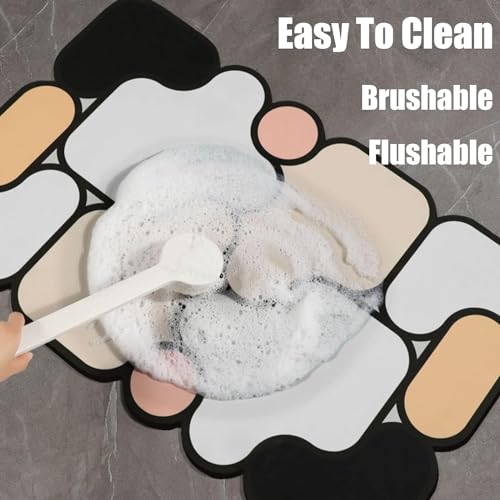 Image of SKVM Memory Foam Water Absorbent Rectangular Shape Mat for Bathroom Kitchen Floor Door Entrance Anti Slip Foot Skid Shower mat (Design 9)