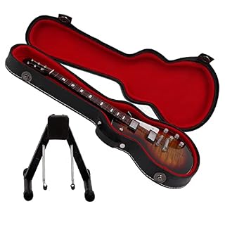 Modèle de Guitare Miniature, Modèle de Guitare en Bois avec Support et étui Mini Instrument de Musique Modèle de Maison… – Image 2