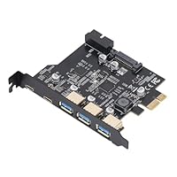 PCIe zu USB 3.2 Gen 2 Karte, 20 Gbit/s PCI Express Erweiterungs Karte mit 3 USB Anschlüssen und 2 Typ C Ports PC Interner USB Hub für für Linux für OS X