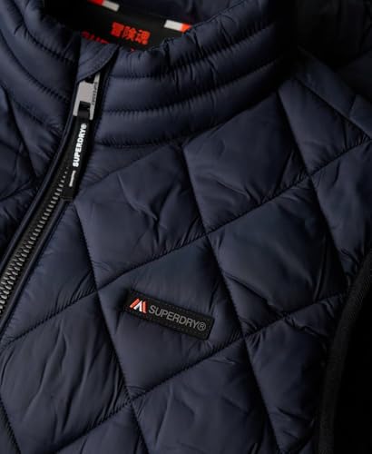 Superdry Para Hombre. M5012143A Chaleco Fuji Lite Marino (Xl), Casual, Nylon - 6