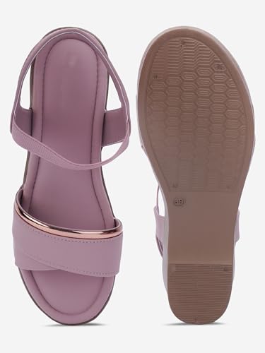 Image of SKOLL Wedges Heels Sandals For Women, Comfortable Heel, Ankle Straps