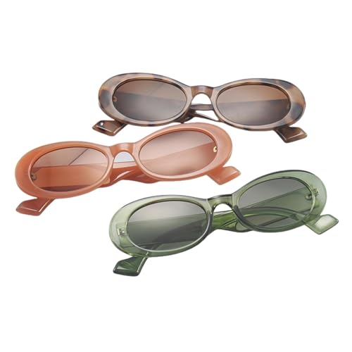 Vintage Oval Sunglasses Women Small Frame Sun Glasses Female Retro Black Yellow Round Eyewear Uv4003